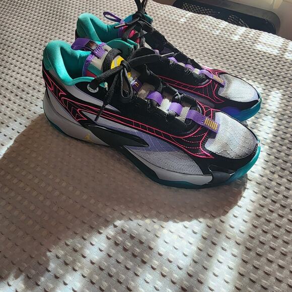 JORDAN EUC LUKA 2PF MENS SIZE 9 WOLF GREY/HYPER JADE  BASKETBALL SNEAKERS SHOES main image 10